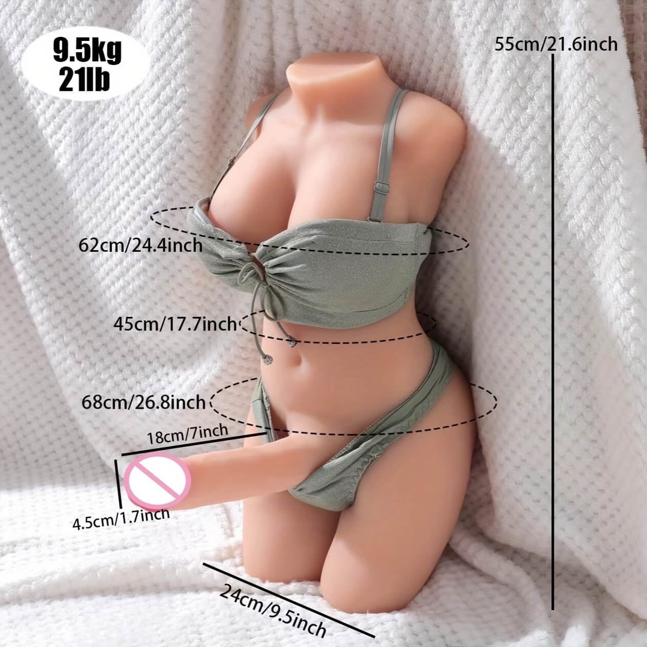 Sexuellt sexuellt sexuellt Ultra-realistiskt TPE, 55CM - Vaginal och Anal kapacitet