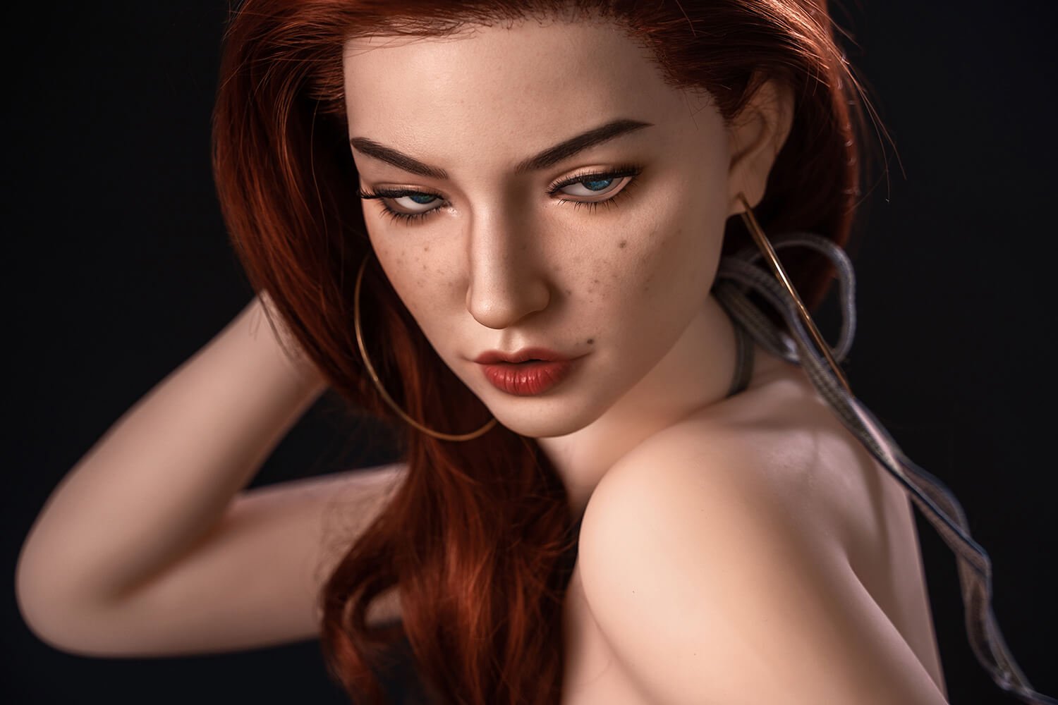 Laluzerne - 173 cm sexdocka med silikonhuvud och TPE-kropp, rörlig ROS-käke