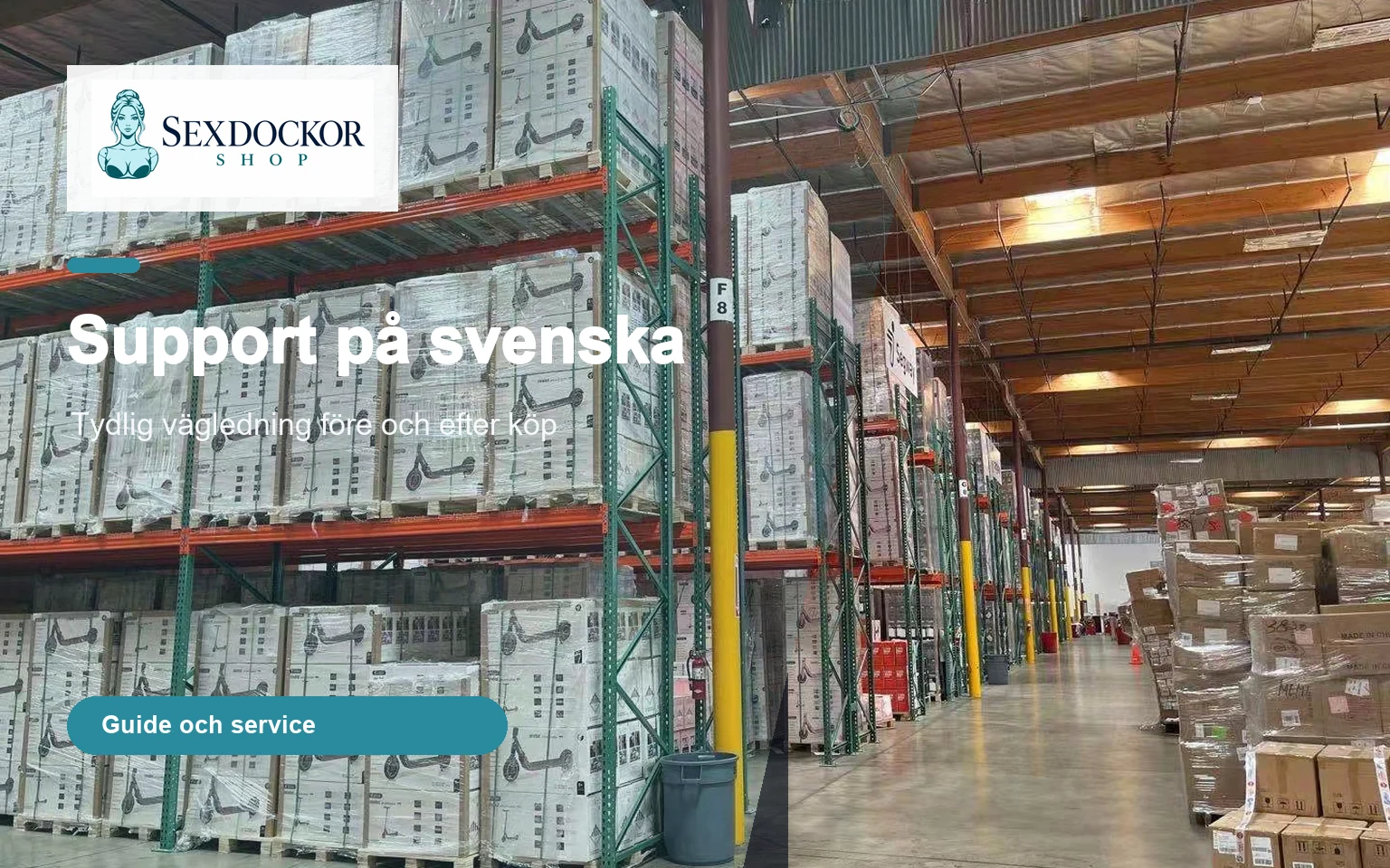 Support på svenska och logistisk referensbild