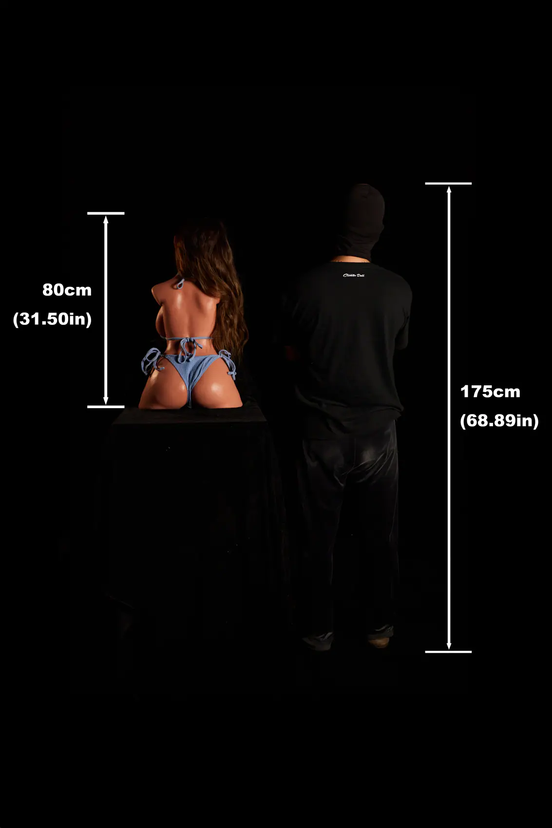 Eliza noir - Buste ULW 664 avec tête 1
