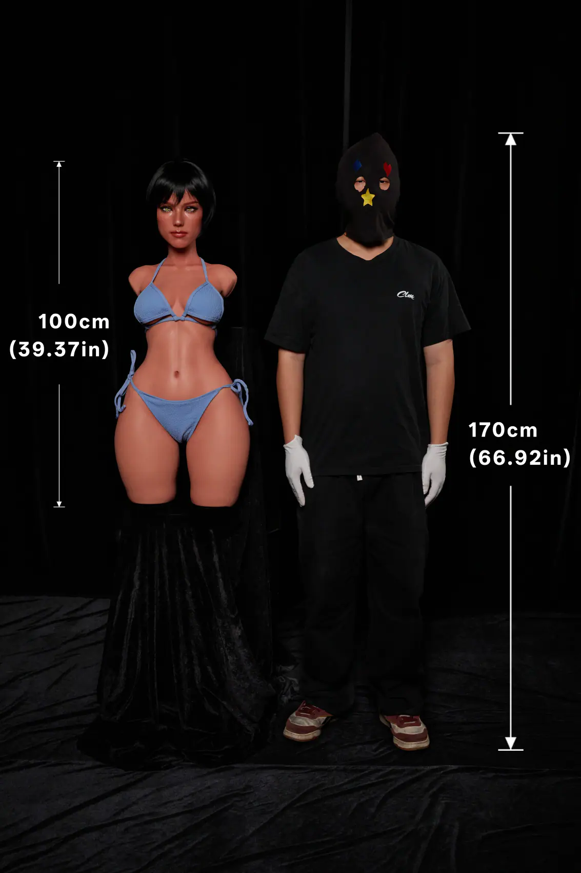 Livia noir - Buste ULW 882 avec tête 1